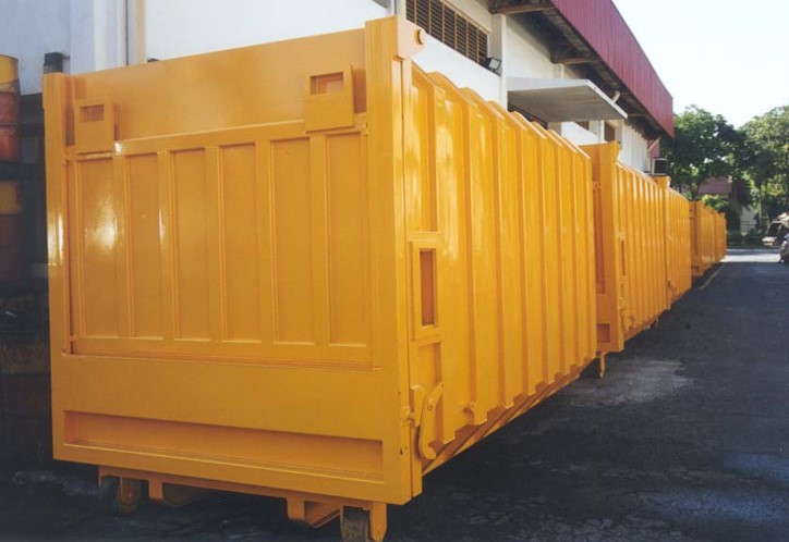 solid waste open top container
