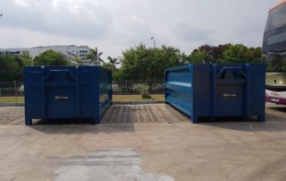 Delivery of open top container