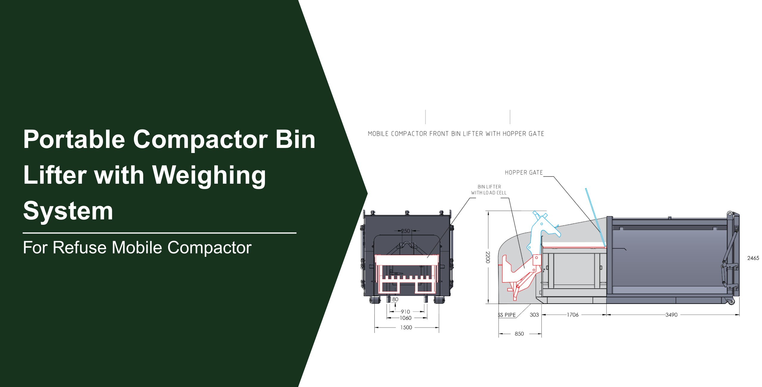 LOAD CELL WEIGHING SYSTEM for refuse mobile compactor LOAD CELL WEIGHING SYSTEM for refuse mobile compactor