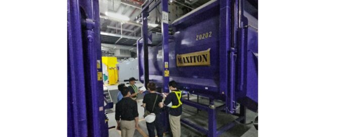 maxiton smart dual ram stationary waste compactor