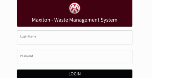 Smart Waste Management log in dashboard